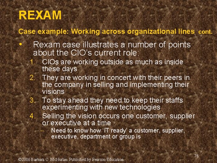 REXAM Case example: Working across organizational lines cont. • Rexam case illustrates a number REXAM Case example: Working across organizational lines cont. • Rexam case illustrates a number
