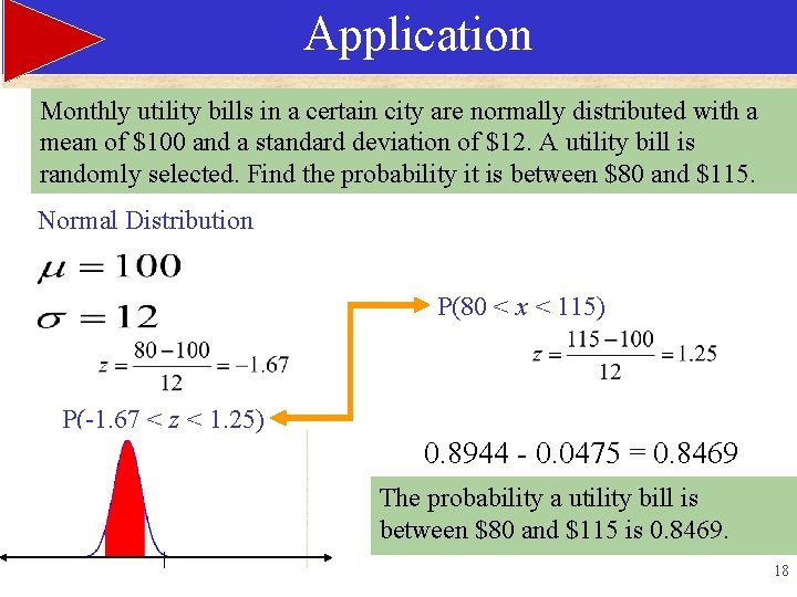 Application Monthly utility bills in a certain city are normally distributed with a mean
