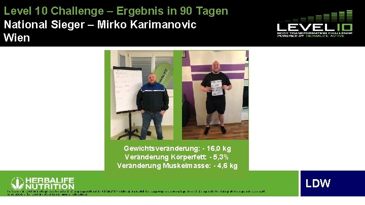 Level 10 Challenge – Ergebnis in 90 Tagen National Sieger – Mirko Karimanovic Wien
