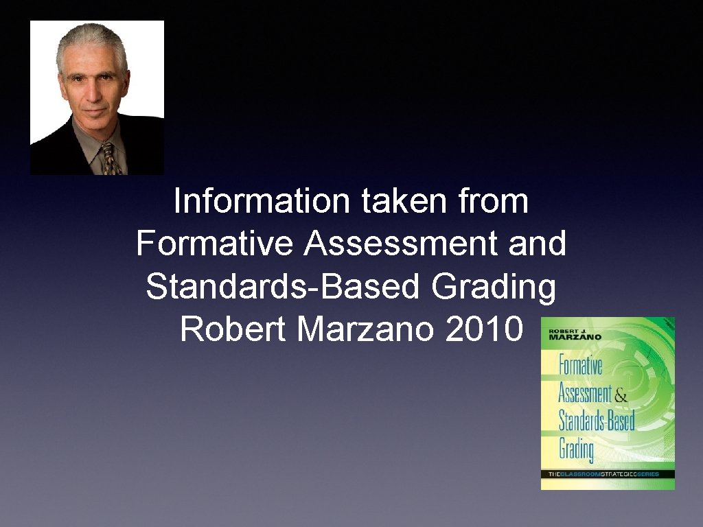 Creating Rubrics Information taken from Formative Assessment and