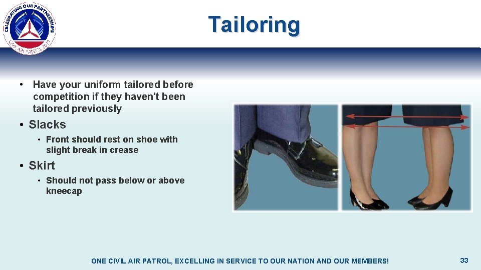 Tailoring • Have your uniform tailored before competition if they haven't been tailored previously