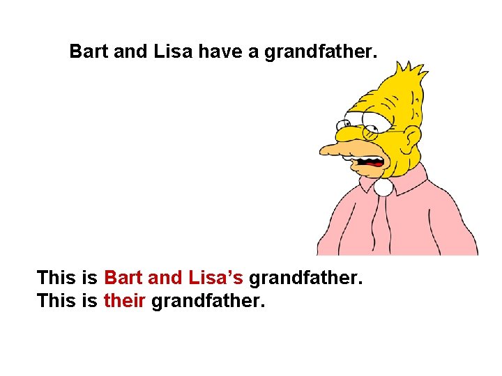 Bart and Lisa have a grandfather. This is Bart and Lisa’s grandfather. This is