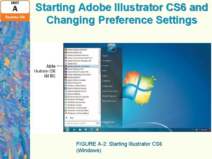 Starting Adobe Illustrator CS 6 and Changing Preference Settings FIGURE A-2: Starting Illustrator CS