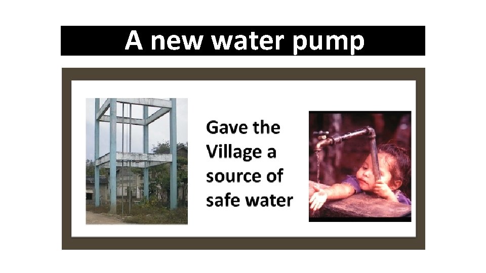 A new water pump 