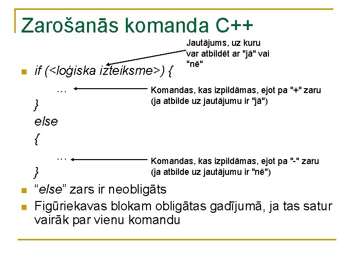 Zarošanās komanda C++ n n n Jautājums, uz kuru var atbildēt ar "jā" vai Zarošanās komanda C++ n n n Jautājums, uz kuru var atbildēt ar "jā" vai