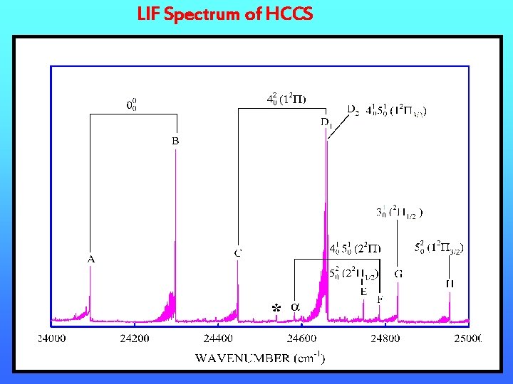 LIF Spectrum of HCCS 