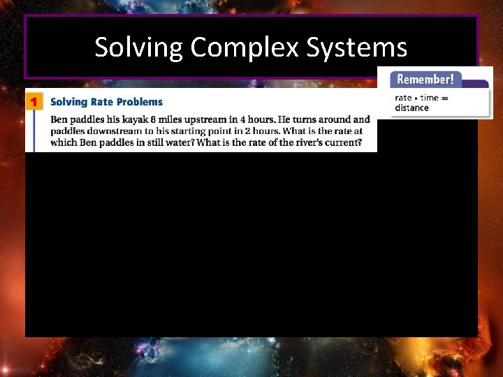 Solving Complex Systems 
