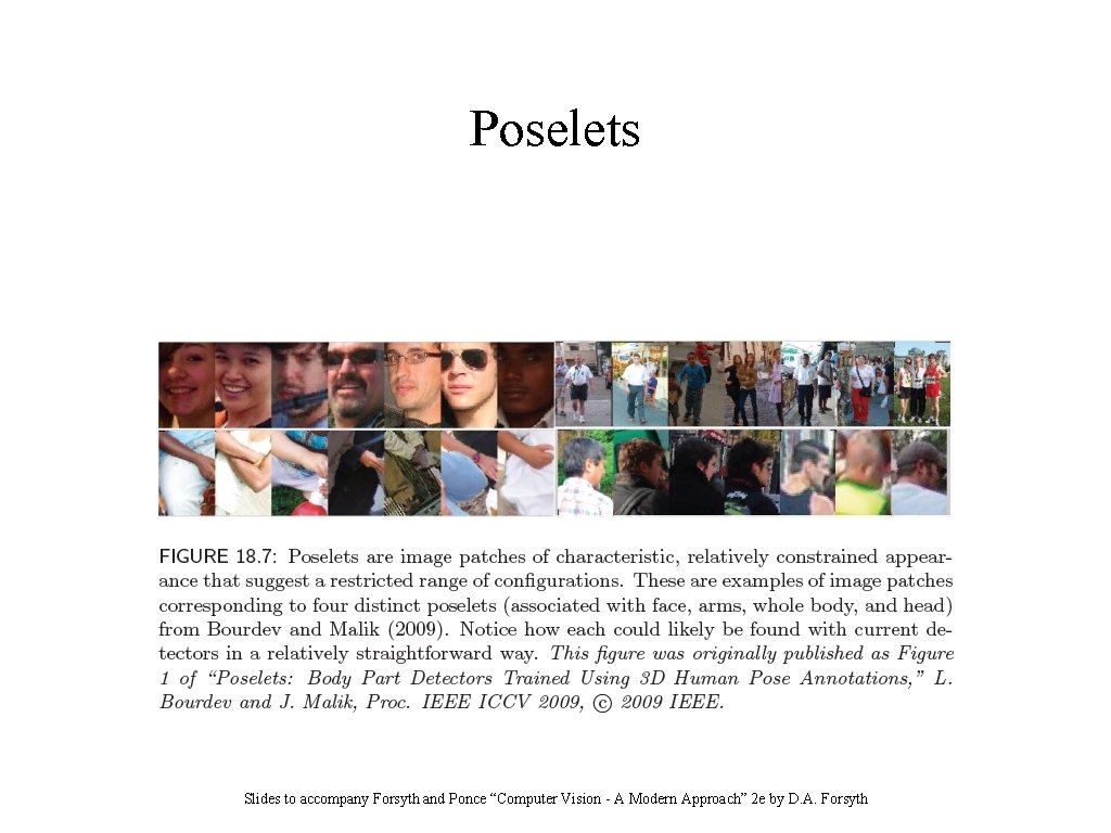 Poselets Slides to accompany Forsyth and Ponce “Computer Vision - A Modern Approach” 2