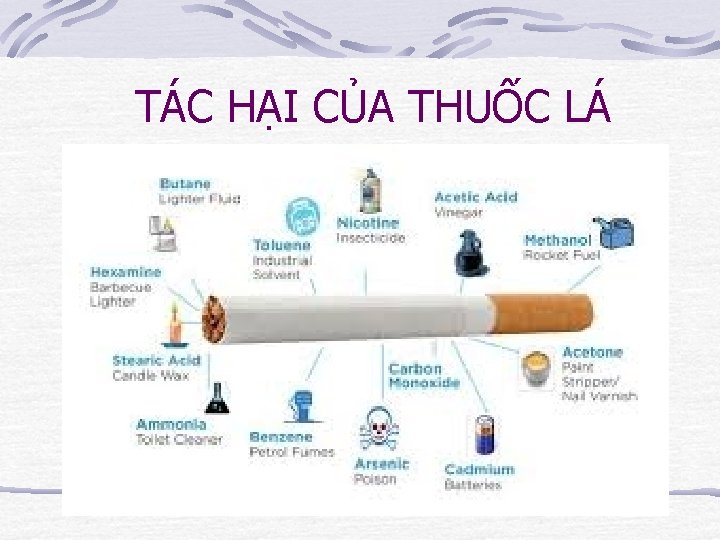 TÁC HẠI CỦA THUỐC LÁ 