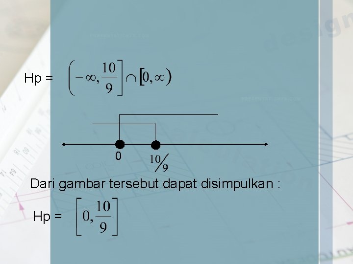 Hp = 0 Dari gambar tersebut dapat disimpulkan : Hp = 