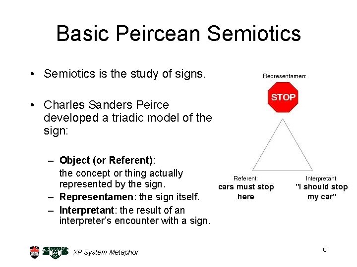Basic Peircean Semiotics • Semiotics is the study of signs. • Charles Sanders Peirce