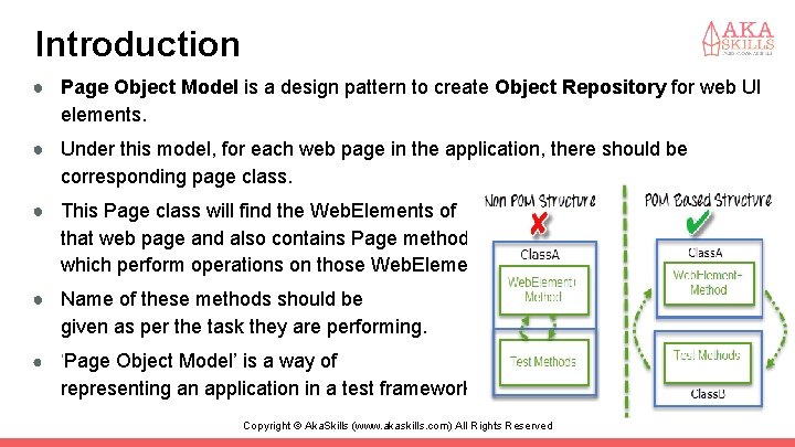 Introduction ● Page Object Model is a design pattern to create Object Repository for