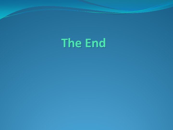 The End 