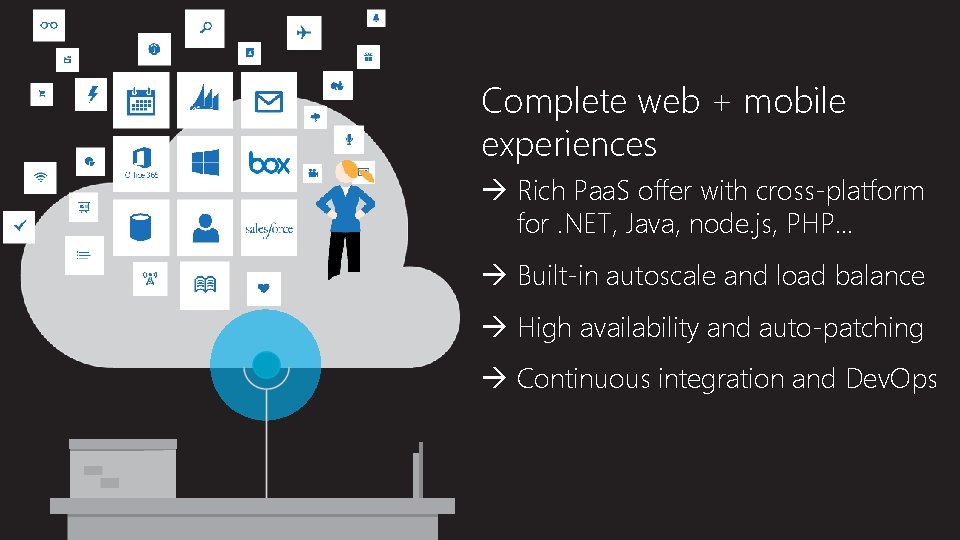 Complete web + mobile experiences Rich Paa. S offer with cross-platform for. NET, Java,