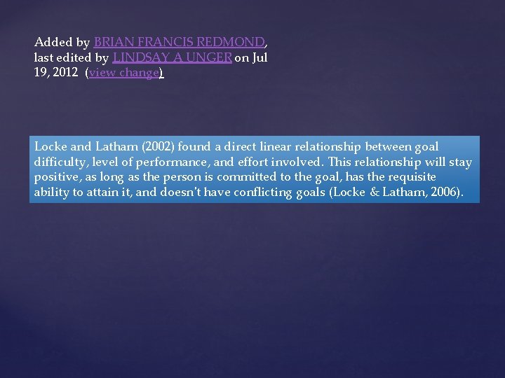 Added by BRIAN FRANCIS REDMOND, last edited by LINDSAY A UNGER on Jul 19,