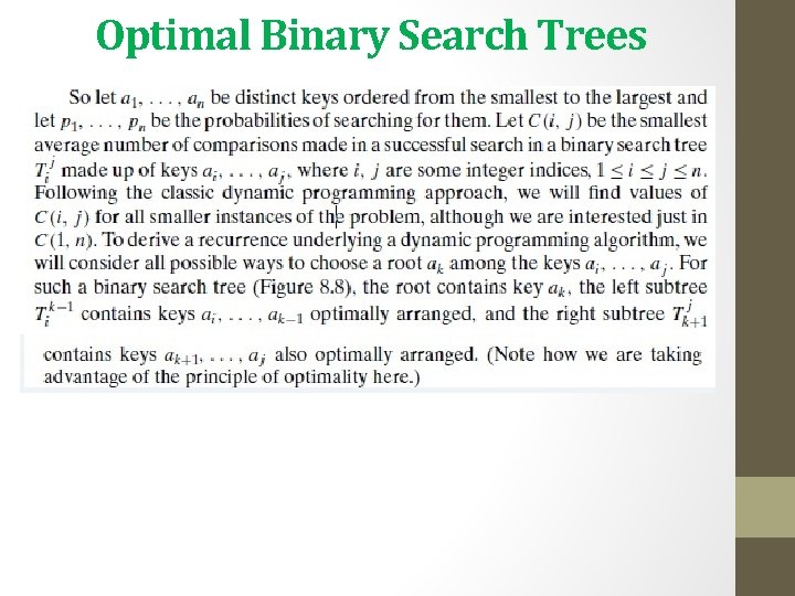 Optimal Binary Search Trees 
