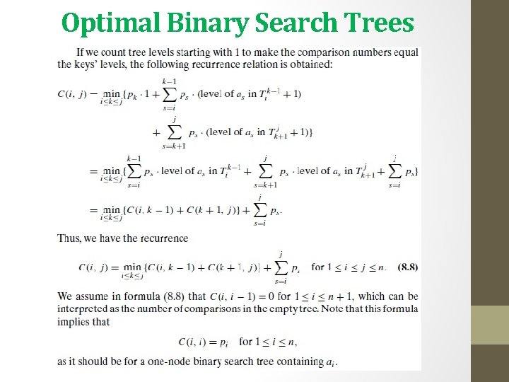 Optimal Binary Search Trees 