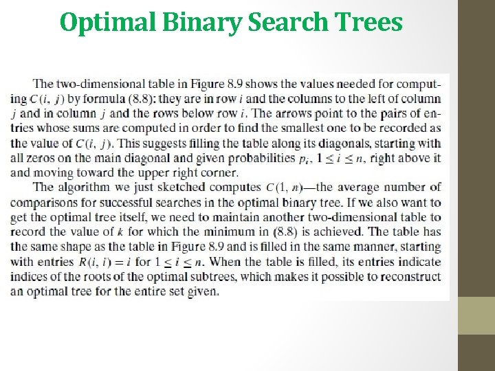 Optimal Binary Search Trees 
