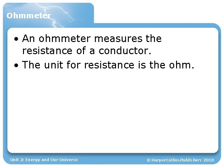 Measuring electricity Your assessment criteria P 8 Describe