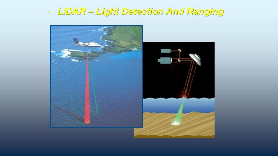  • Li. DAR – Light Detection And Ranging 