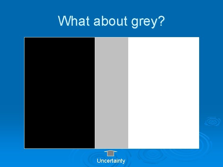 What about grey? Uncertainty 
