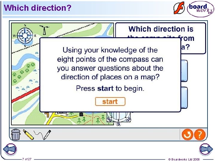 Which direction? 7 of 27 © Boardworks Ltd 2008 