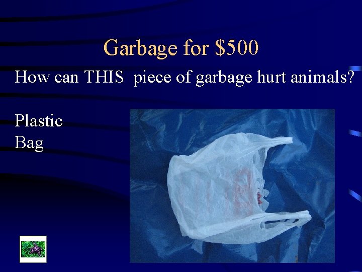 Garbage for $500 How can THIS piece of garbage hurt animals? Plastic Bag 