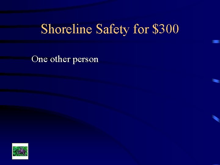 Shoreline Safety for $300 One other person 