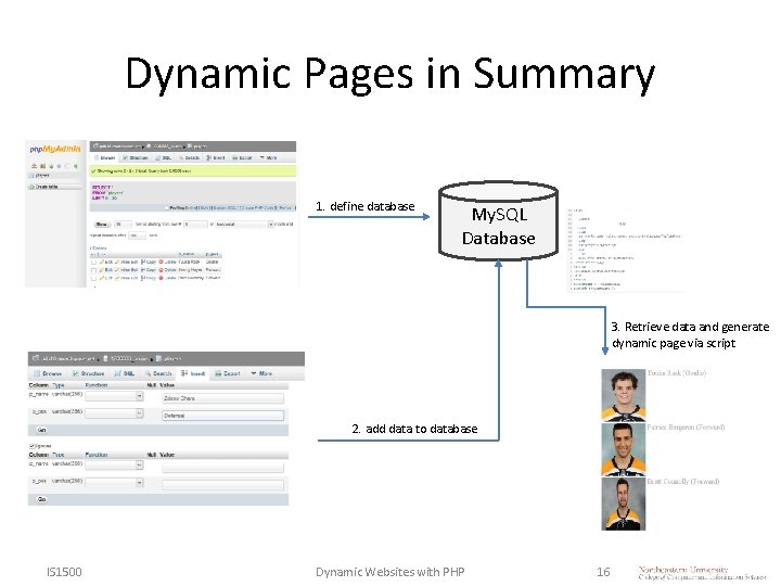Dynamic Pages in Summary 1. define database My. SQL Database 3. Retrieve data and Dynamic Pages in Summary 1. define database My. SQL Database 3. Retrieve data and
