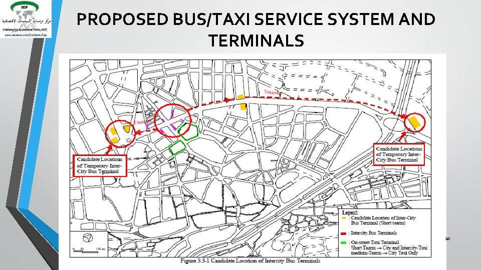 PROPOSED BUS/TAXI SERVICE SYSTEM AND TERMINALS 10 