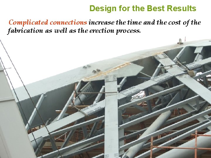 Design for the Best Results Complicated connections increase the time and the cost of