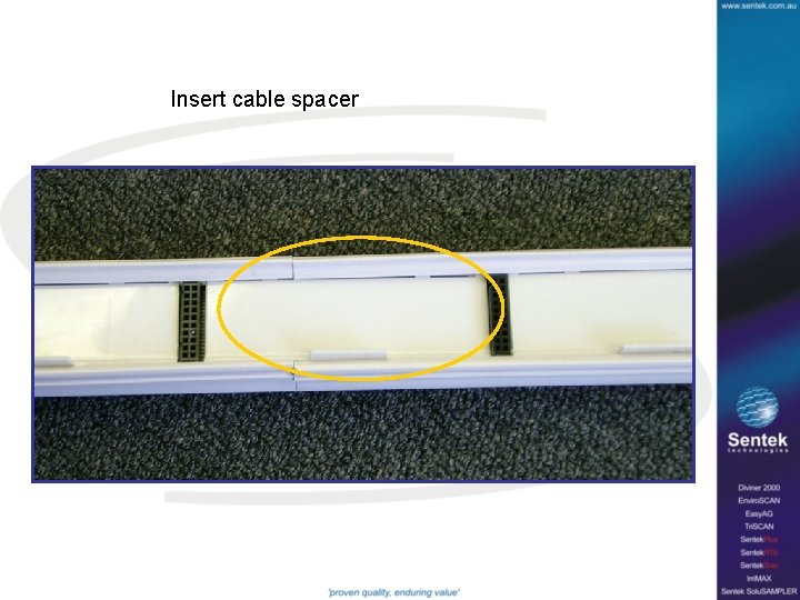 Insert cable spacer 