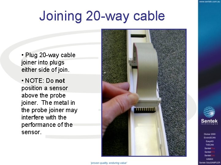 Joining 20 -way cable • Plug 20 -way cable joiner into plugs either side