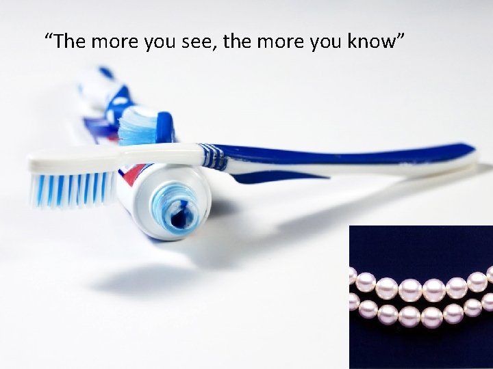“The more you see, the more you know” 
