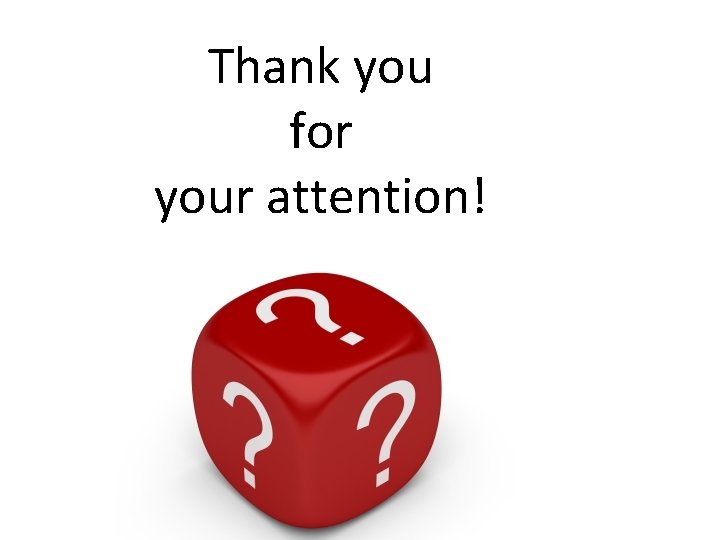 Thank you for your attention! 