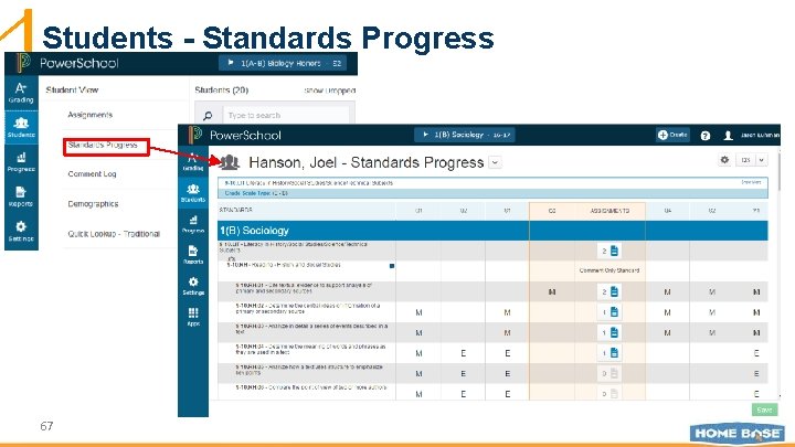 Students - Standards Progress 67 