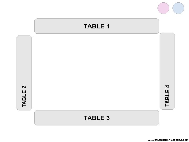 TABLE 2 TABLE 4 TABLE 1 TABLE 3 www. presentationmagazine. com 