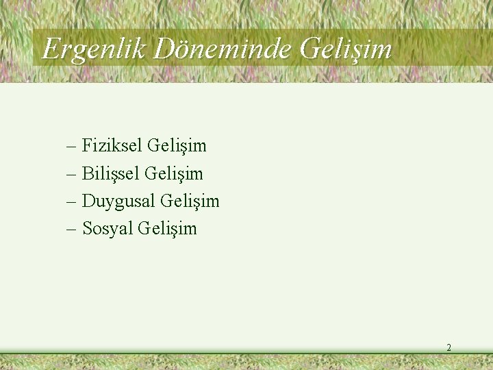 Ergenlik Döneminde Gelişim – Fiziksel Gelişim – Bilişsel Gelişim – Duygusal Gelişim – Sosyal