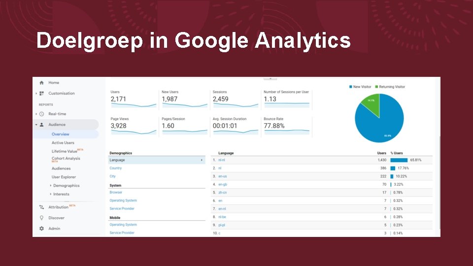 Doelgroep in Google Analytics 