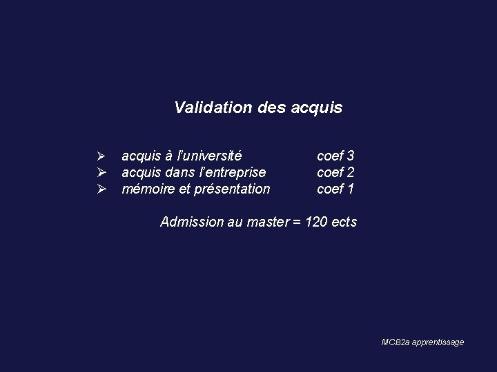 Validation des acquis à l’université acquis dans l’entreprise mémoire et présentation coef 3 coef