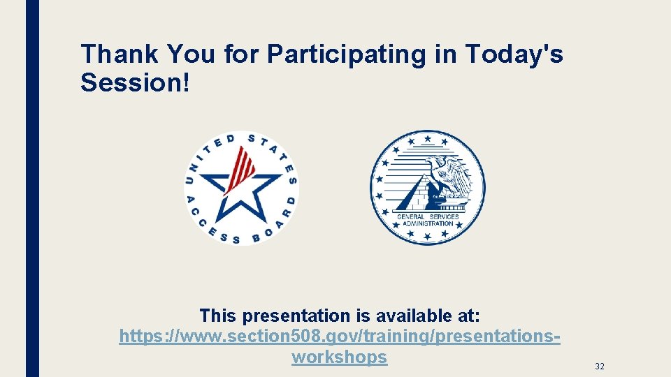 Thank You for Participating in Today's Session! This presentation is available at: https: //www.
