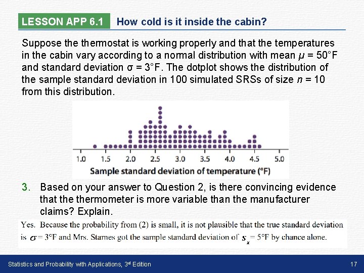 LESSON APP 6. 1 How cold is it inside the cabin? Suppose thermostat is LESSON APP 6. 1 How cold is it inside the cabin? Suppose thermostat is