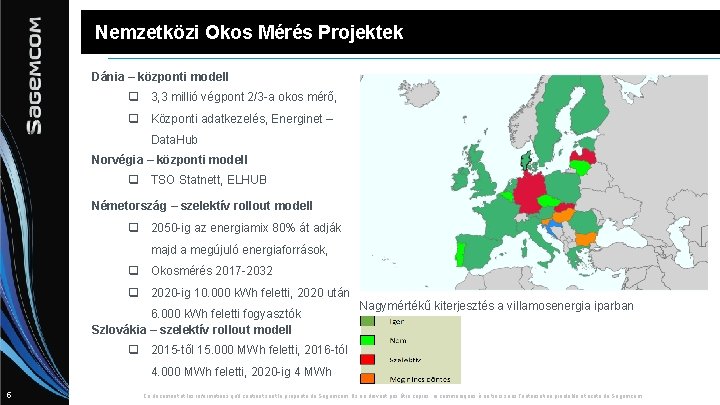 Nemzetközi Okos Mérés Projektek Dánia – központi modell q 3, 3 millió végpont 2/3