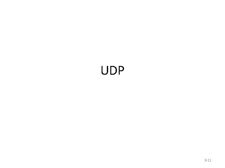 UDP 3 -11 