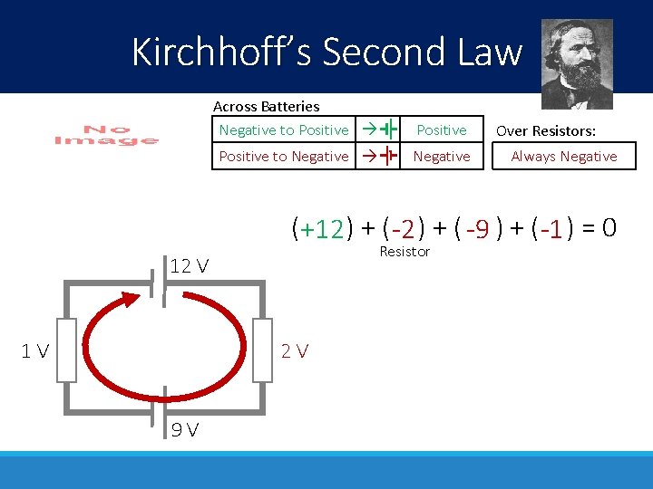 Kirchhoff’s Second Law Across Batteries Negative to Positive to Negative Over Resistors: Always Negative Kirchhoff’s Second Law Across Batteries Negative to Positive to Negative Over Resistors: Always Negative