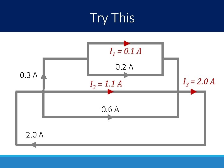 Try This I 1 = 0. 1 A 0. 3 A 0. 2 A Try This I 1 = 0. 1 A 0. 3 A 0. 2 A