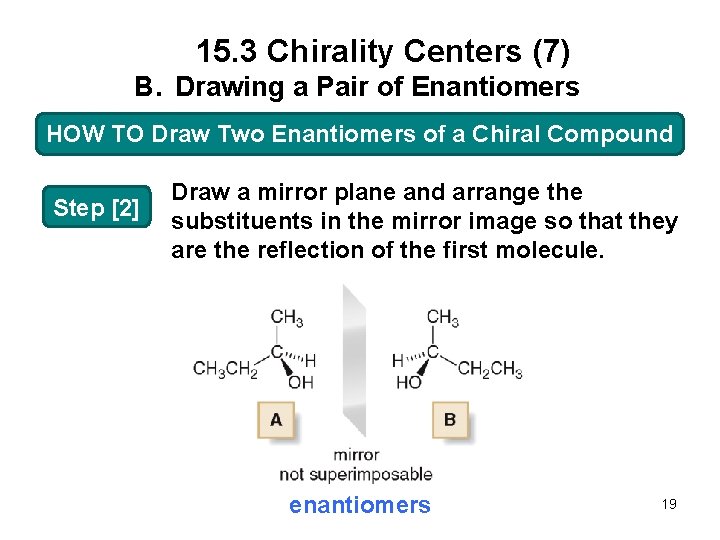 15. 3 Chirality Centers (7) B. Drawing a Pair of Enantiomers HOW TO Draw