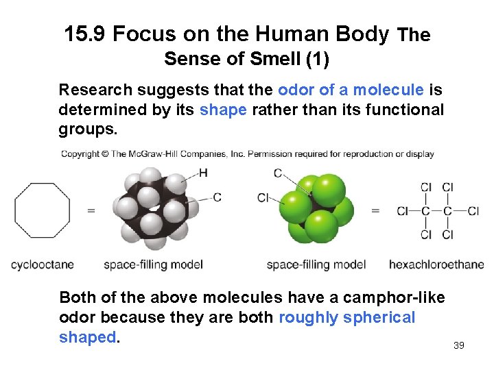 15. 9 Focus on the Human Body The Sense of Smell (1) Research suggests