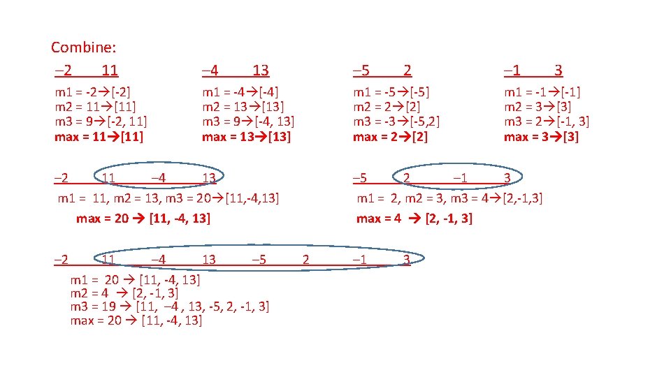 Combine: – 2 11 – 4 m 1 = -2 [-2] m 2 =