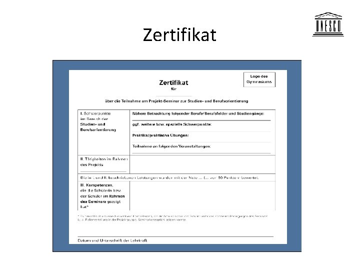 Zertifikat 